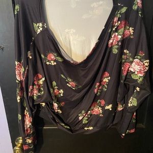 Long sleeve crop blouse